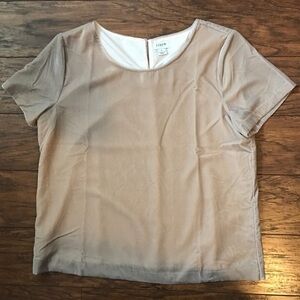 J. Crew Short Sleeved Velvet Shirt
